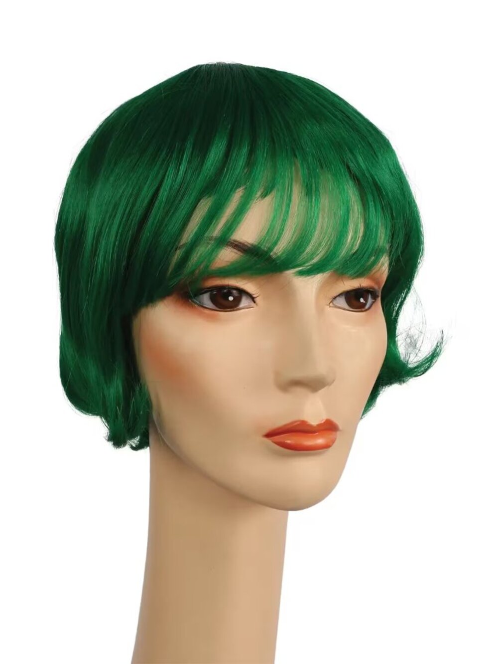 NWT GREEN Short Sassy Hair Lulu Wig Cosplay Dress Up Costume Party Halloween OS